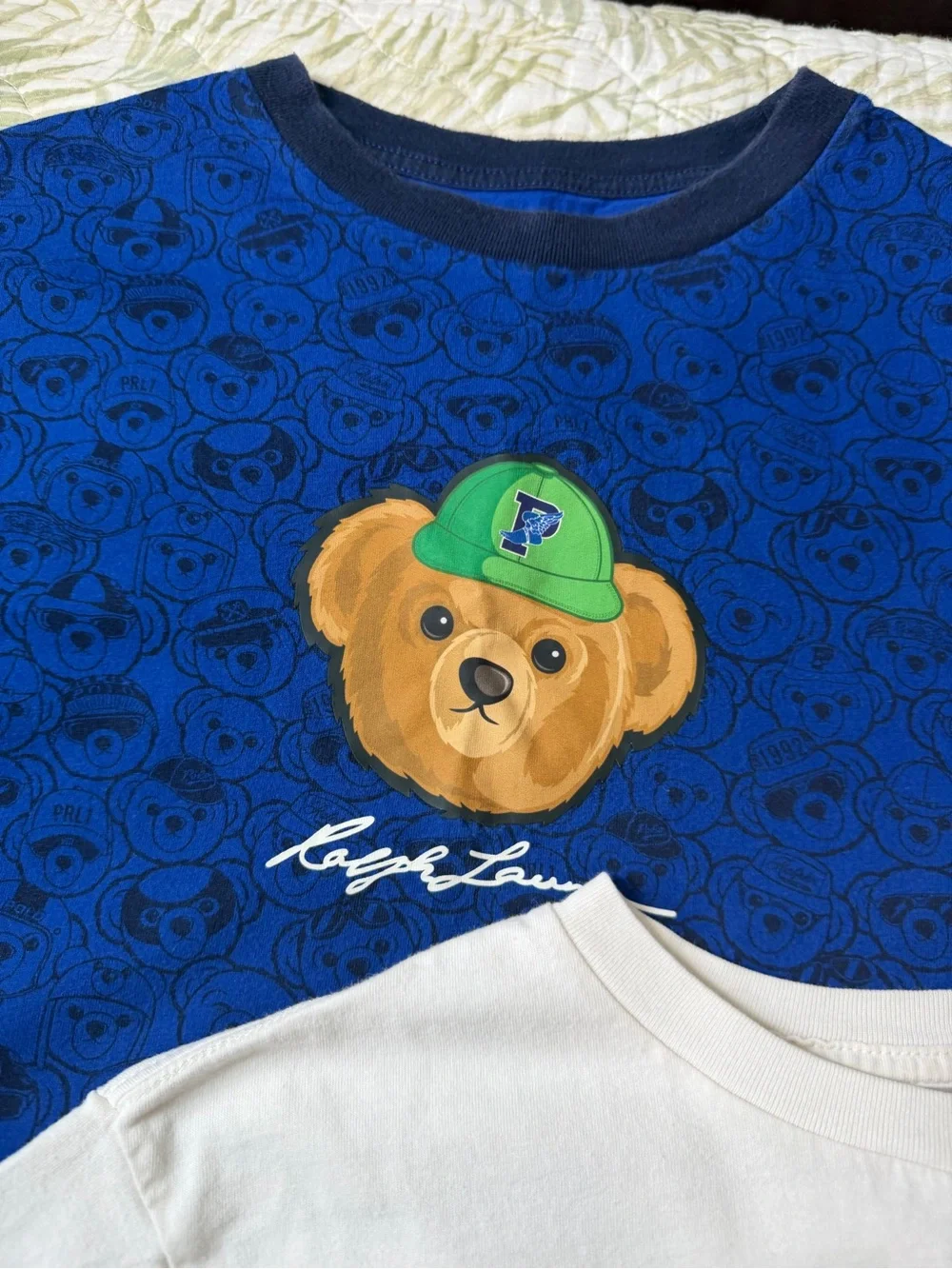 Polo by Ralph Lauren White & Blue Graphic Tee Duo